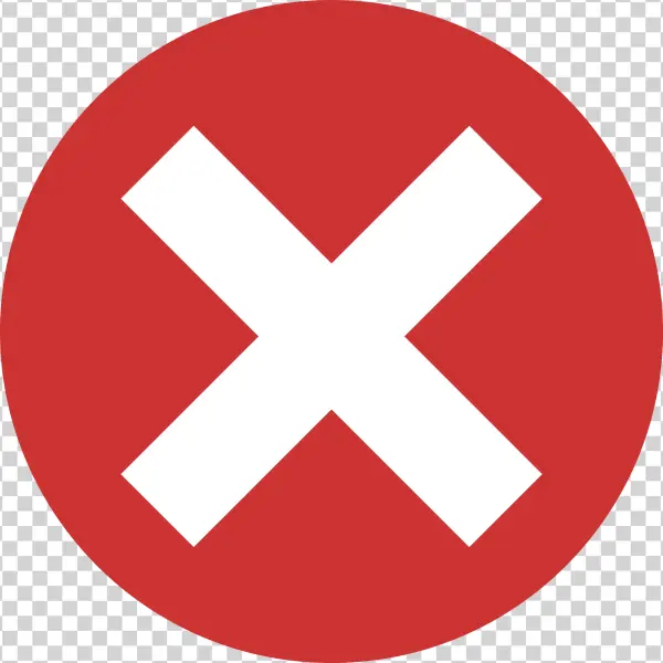 Red Circle Cross Mark Icon PNG Transparent