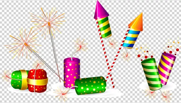 Assorted Festival Firecrackers and Fireworks PNG