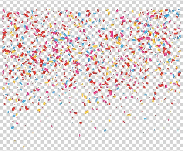 Falling Confetti PNG Transparent Background