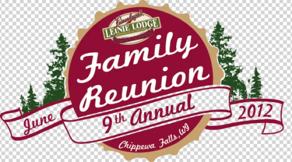 Leinie Lodge Family Reunion 9th Annual 2012 Logo PNG