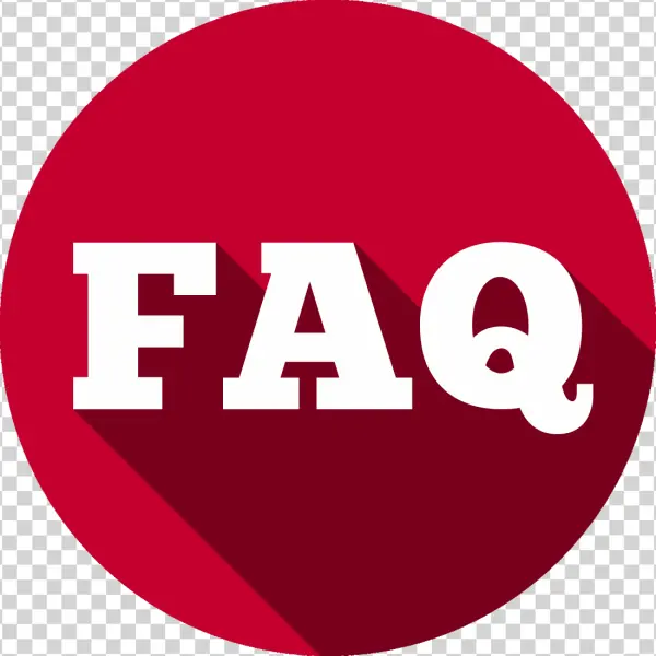 Red FAQ Icon PNG Transparent Background