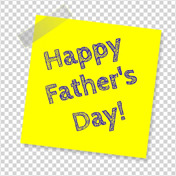 Happy Father's Day Sticky Note PNG