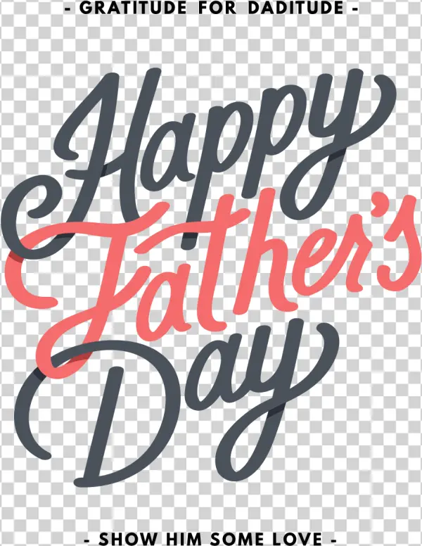 Happy Father's Day Script Text PNG