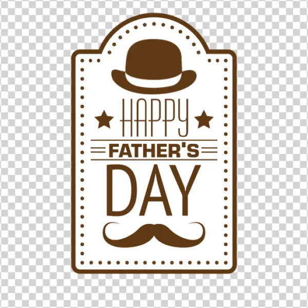 Happy Father's Day Label PNG Transparent Background