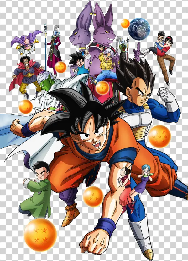 Dragon Ball Super Main Characters Group Transparent PNG