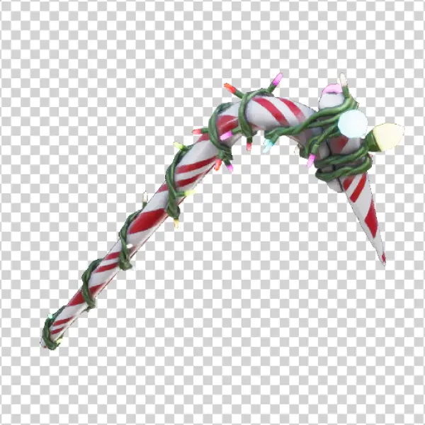 Festive Candy Cane Pickaxe PNG