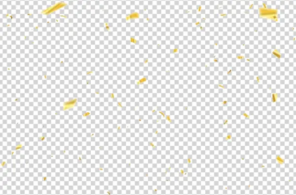 Golden Confetti PNG Transparent Background
