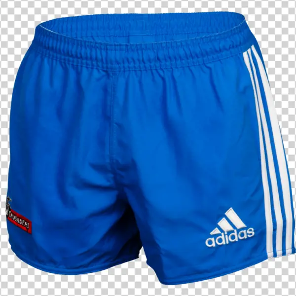 Blue Adidas Rugby Shorts PNG Transparent Background