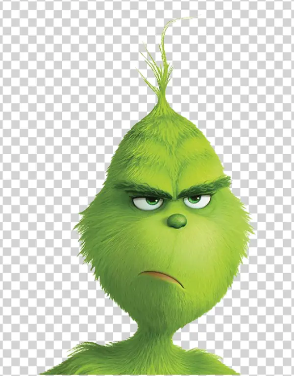 The Grinch Grumpy Face PNG Transparent Background