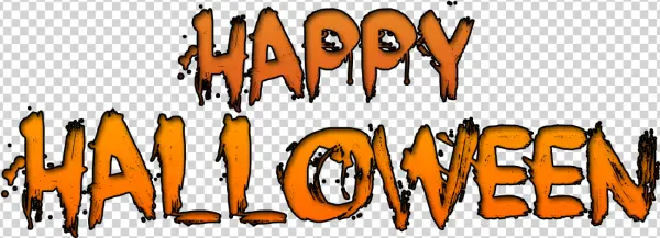 Happy Halloween Text PNG Transparent Background