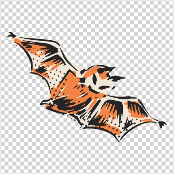 Doodle Bat Illustration Transparent PNG