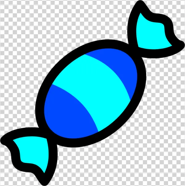 Blue Striped Candy PNG Transparent Background
