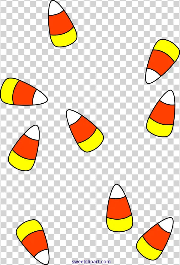 Scattered Candy Corn Transparent PNG