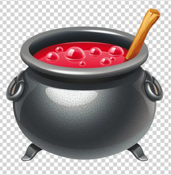 Red Potion Cauldron PNG Transparent Background