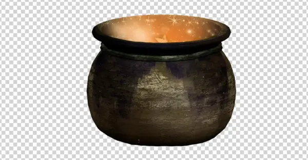 Magical Glowing Cauldron PNG Transparent Background