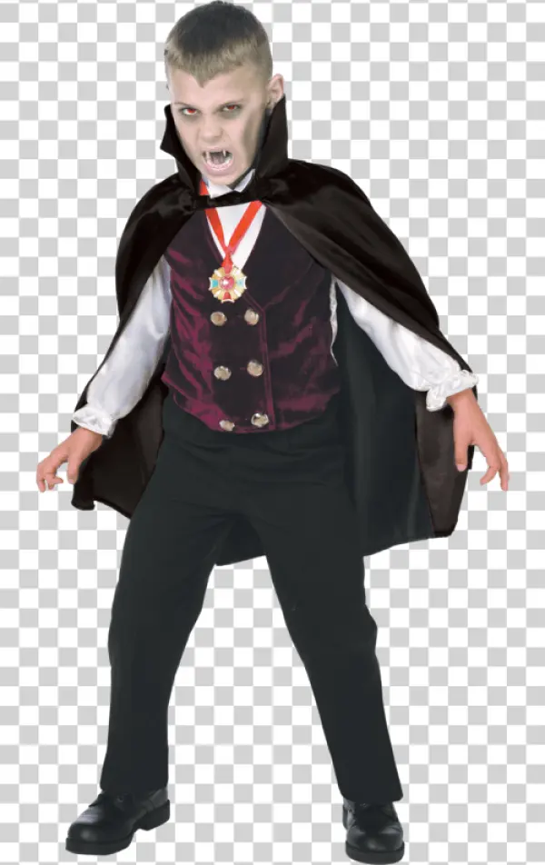 Young Boy Vampire Costume Transparent PNG