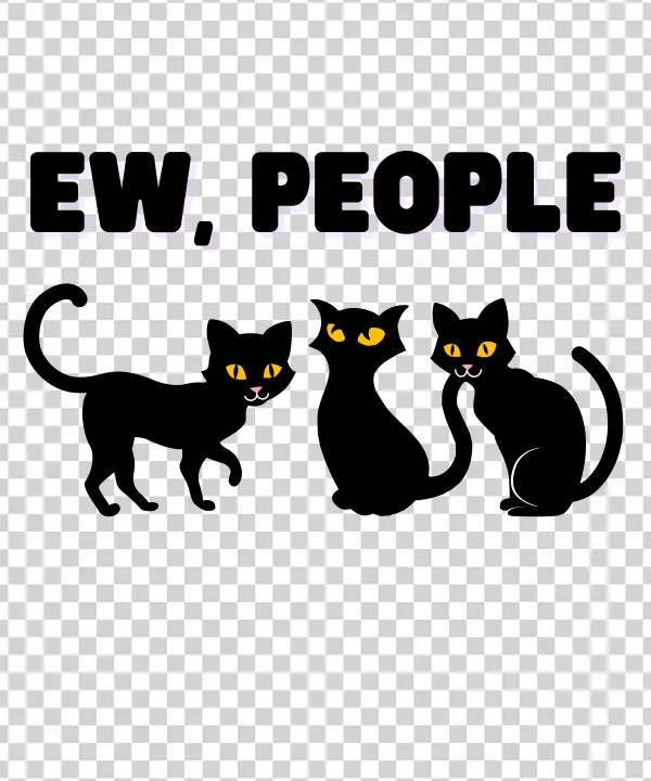 Ew People Sarcastic Cat Eyes PNG Transparent Background