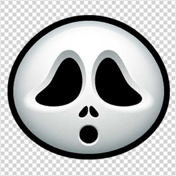 Screaming Ghost Face Icon PNG Transparent