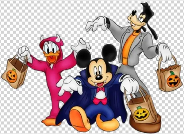 Mickey Donald Goofy Halloween Fun PNG
