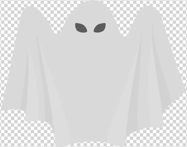 White Halloween Ghost PNG Transparent