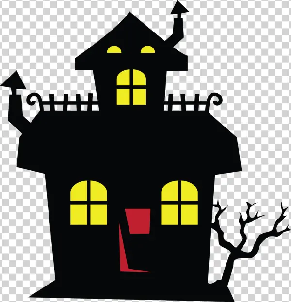 Spooky Haunted House Transparent PNG