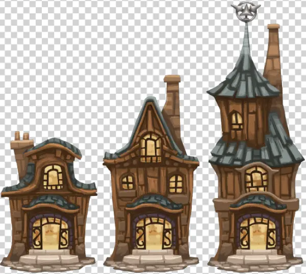 Fantasy Medieval Buildings PNG Pack