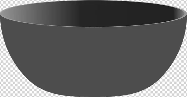Dark Gray Serving Bowl PNG
