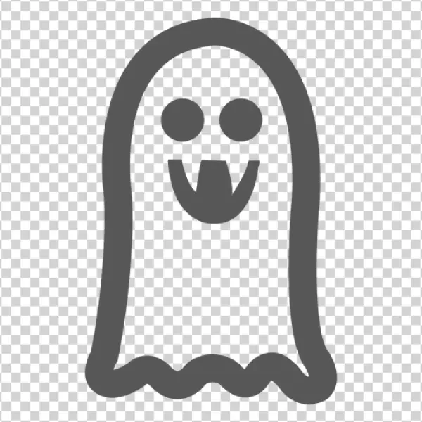 Cute Cartoon Ghost Icon PNG Transparent Background
