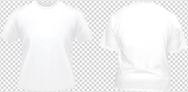 Blank White T-Shirt Front and Back PNG