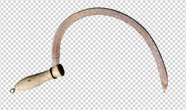 Old Rusty Sickle PNG Transparent Background