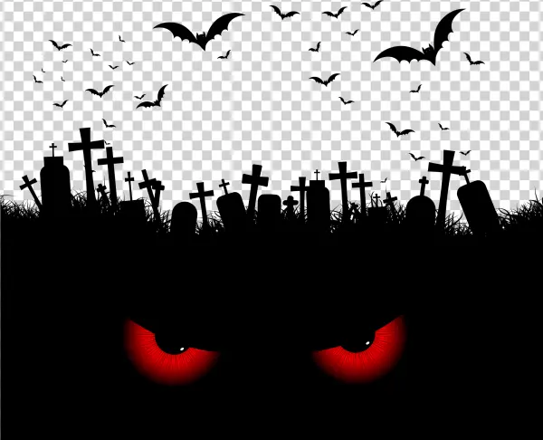 Glowing Red Evil Eyes PNG Transparent Background