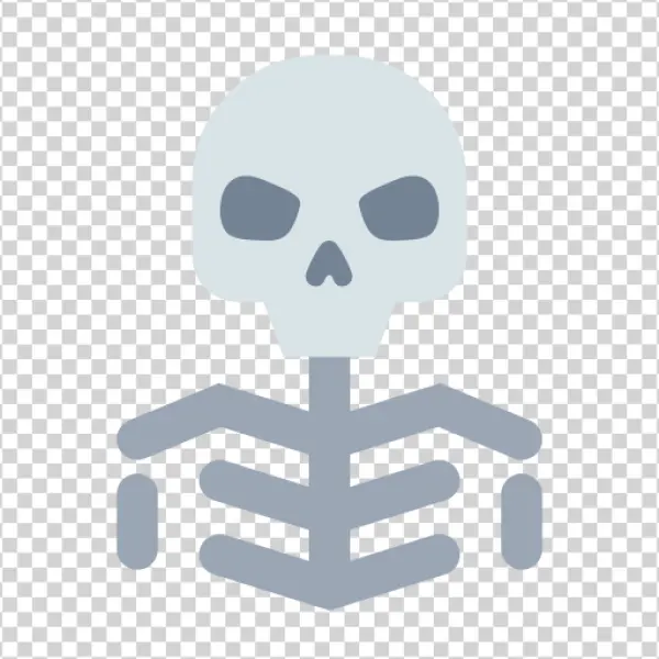 Stylized Skeleton Torso Icon PNG