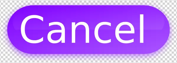 Purple Glossy Cancel Button PNG