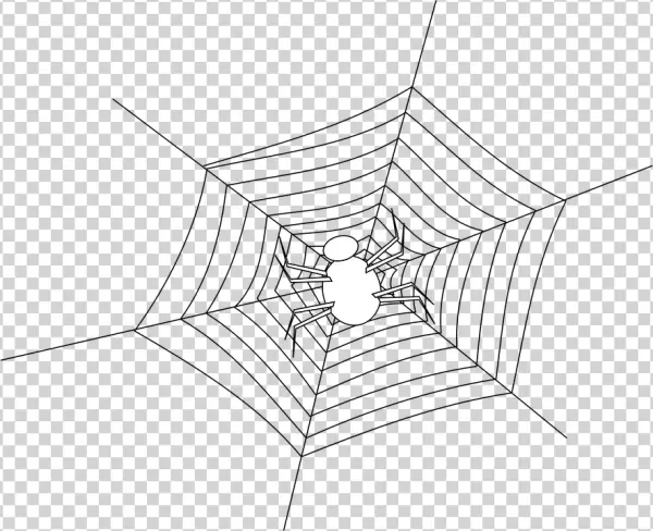 Simple White Spider Icon PNG Transparent Background