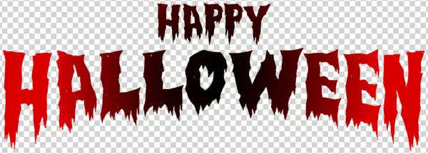 Happy Halloween Blood Drip Text PNG