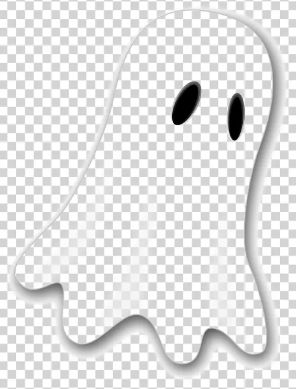 White Ghost Icon PNG Transparent Background