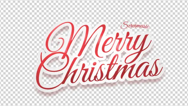 Merry Christmas Text PNG Transparent Background