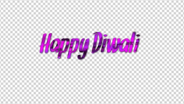 Happy Diwali Purple Script PNG
