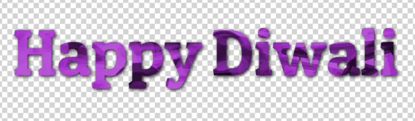 Happy Diwali Purple Textured Text PNG