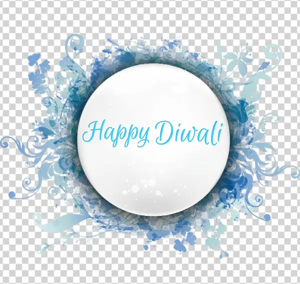 Happy Diwali Floral Frame PNG Transparent Background