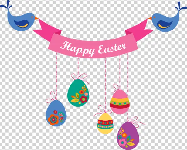 Happy Easter Colorful Vector Design