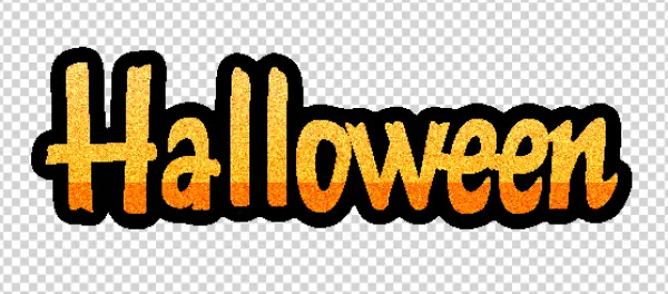 Glitter Halloween Text PNG Transparent Background