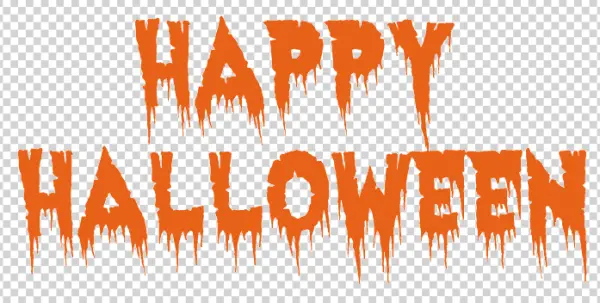 Happy Halloween Dripping Text PNG Transparent