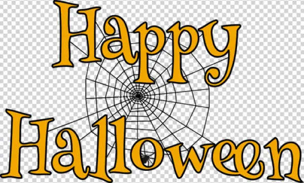 Happy Halloween Text PNG Transparent Background