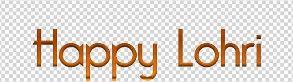 Happy Lohri Text PNG Transparent Background