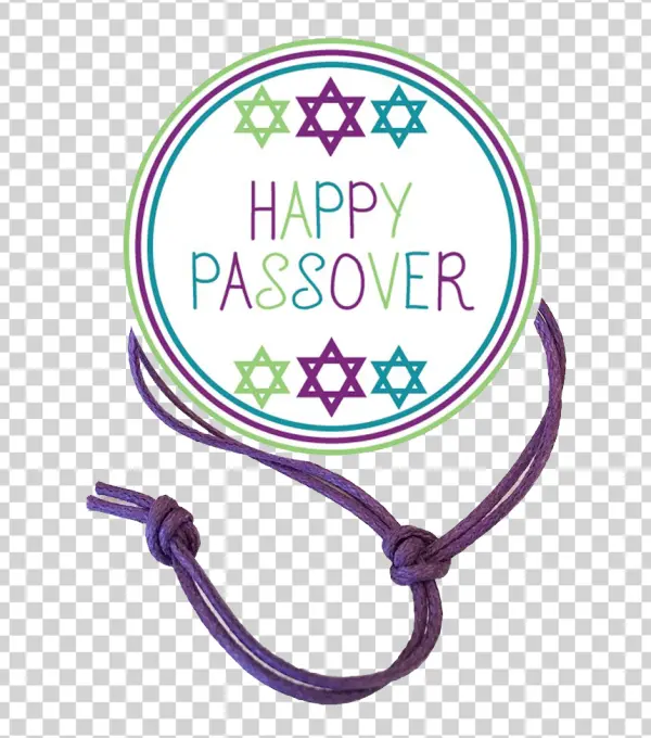 Happy Passover Gift Tag with Star of David PNG