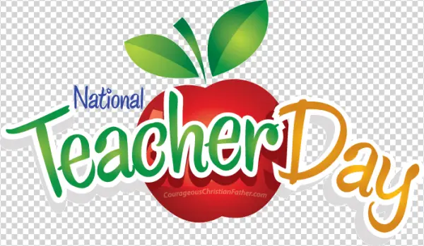National Teacher Day Apple Graphic PNG Transparent