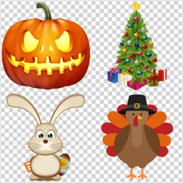 Holiday Season Icons PNG Pack