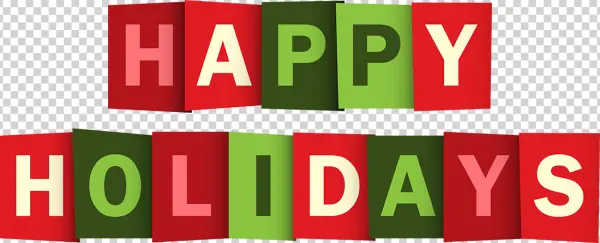Happy Holidays Text Message PNG Transparent