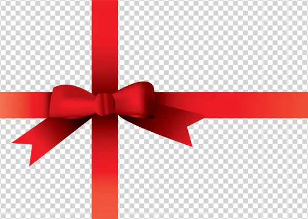 Red Gift Ribbon Bow PNG Transparent Background